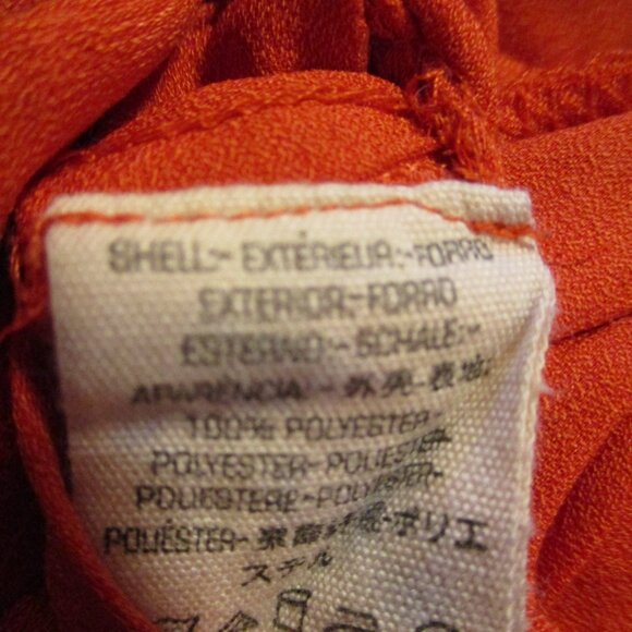 Free People Woman Small Petite Orange Key Hole Club Party Evening Shirt - Picture 6 of 6